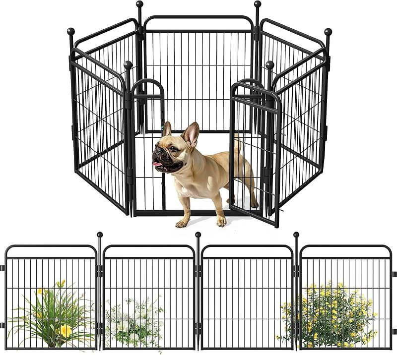 Gardner Pet Dog Fence Indoor And Outdoor Small And Medium Dog Foldable With Gravity Automatic Lock Pet Activity Fence