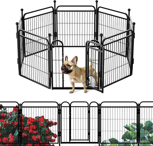 Gardner Pet Dog Fence Indoor And Outdoor Small And Medium Dog Foldable With Gravity Automatic Lock Pet Activity Fence